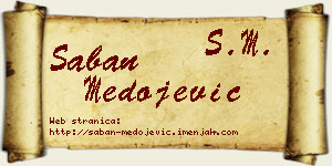 Šaban Medojević vizit kartica